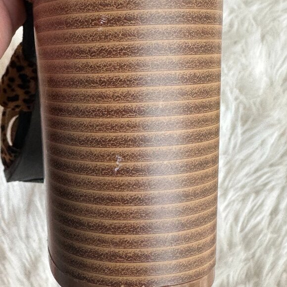 Qupid Animal Print Strappy Stacked Zip-Back Closure Heels Size 8 - Picture 11 of 13